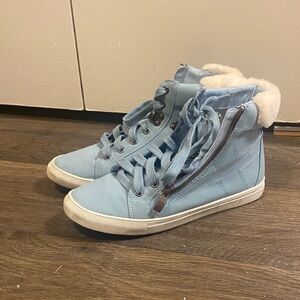 Women's Blue High-Top Sneakers